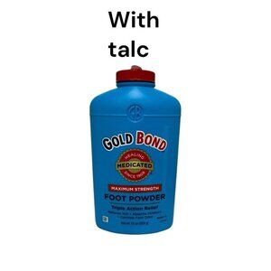 Gold Bond Maximum Strength Foot Powder, 10 Ounce Blue Bottle New WITH TALC